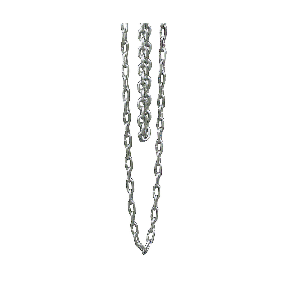 Extension chain for spur gear block and tackle units, max. load 250 kg, extra cost per m, for additional lifting height.