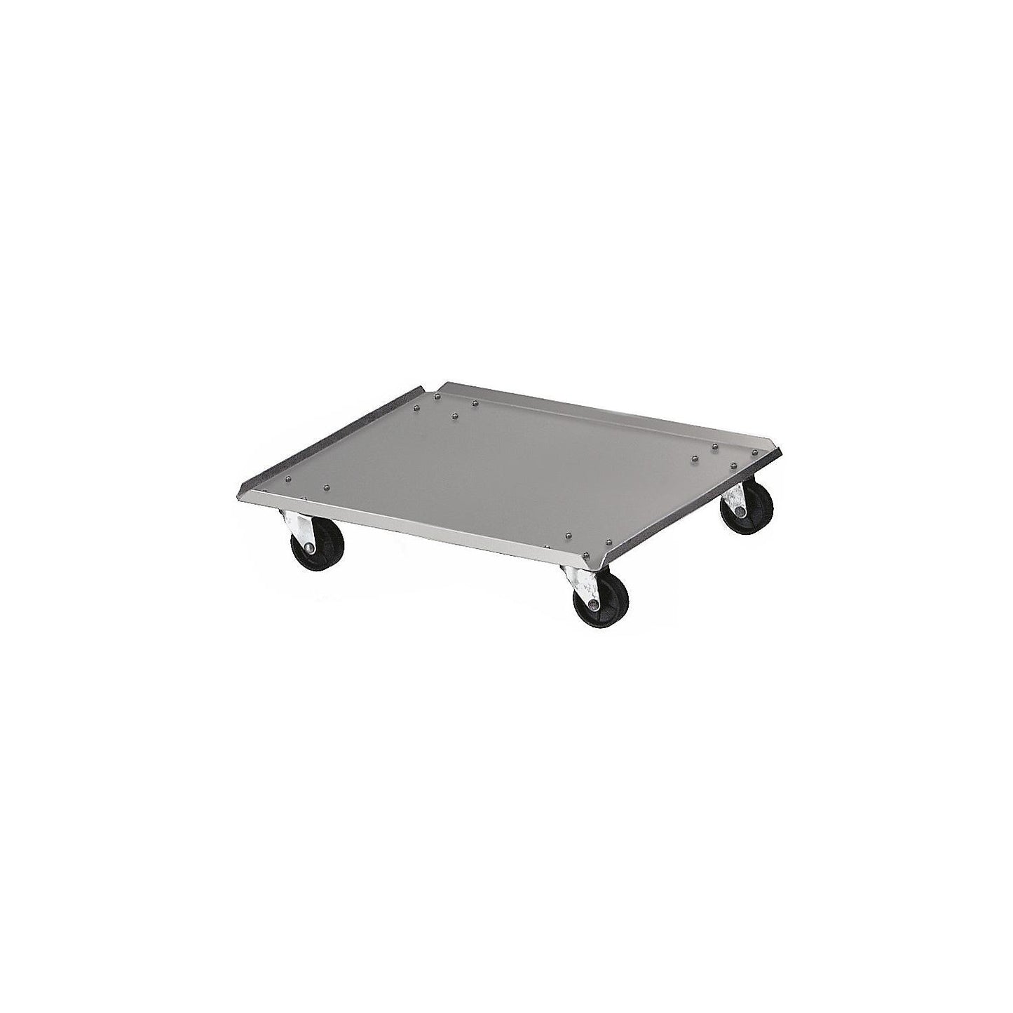 Dolly for waste container, aluminium, LxW 370 x 370 mm.
