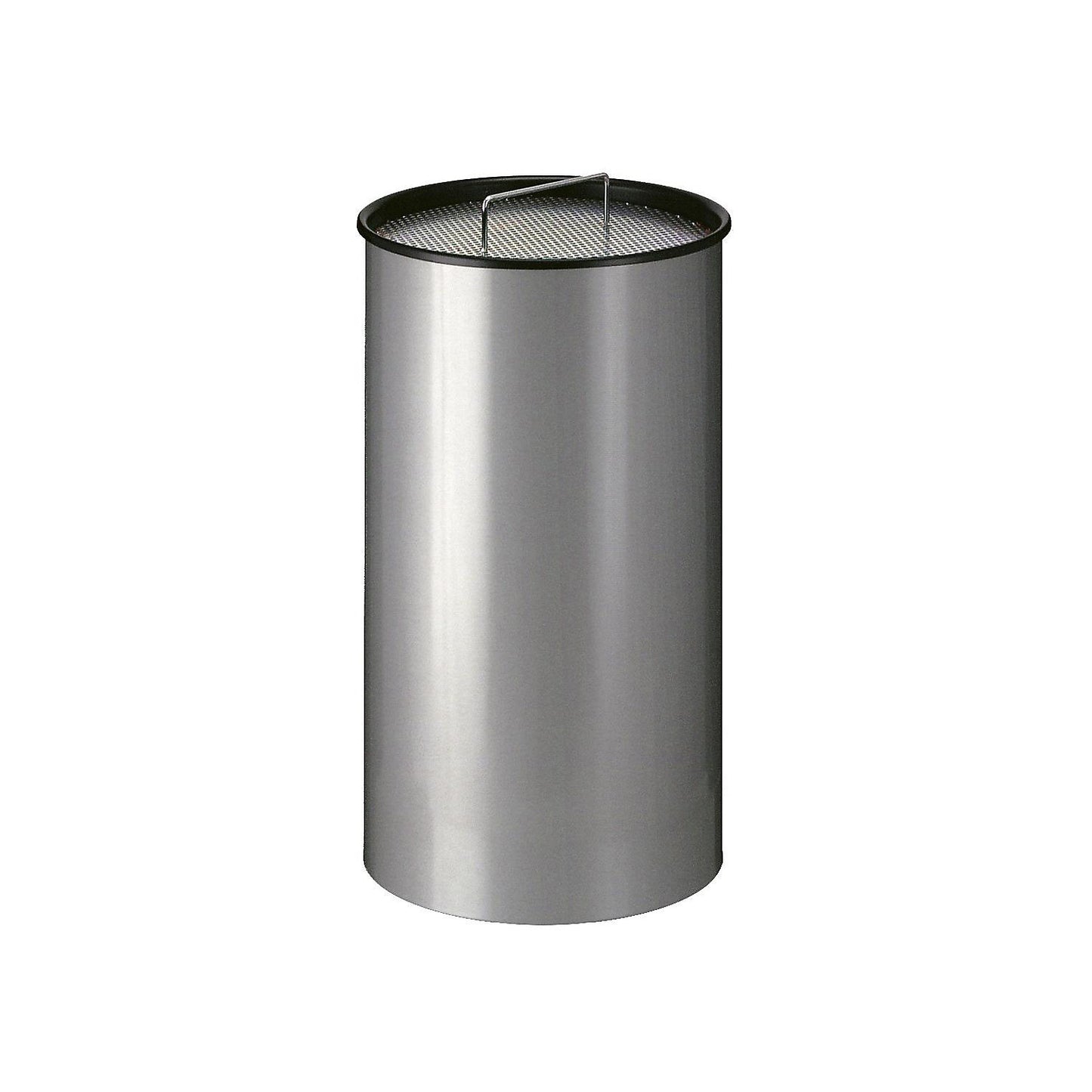 Pedestal ashtray with sand, round, with sieve, grey.