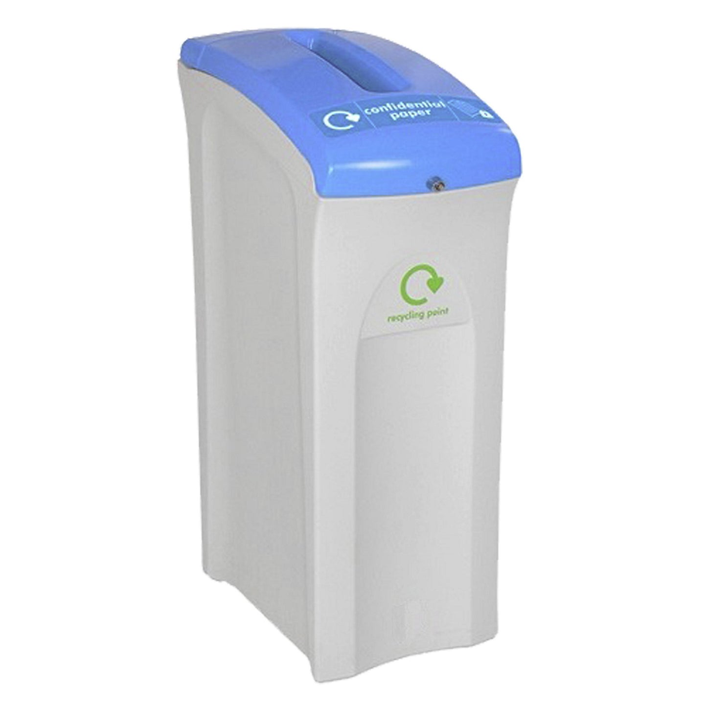 Data protection box, lockable, capacity 82 l, WxHxD 310 x 845 x 540 mm, blue lid.