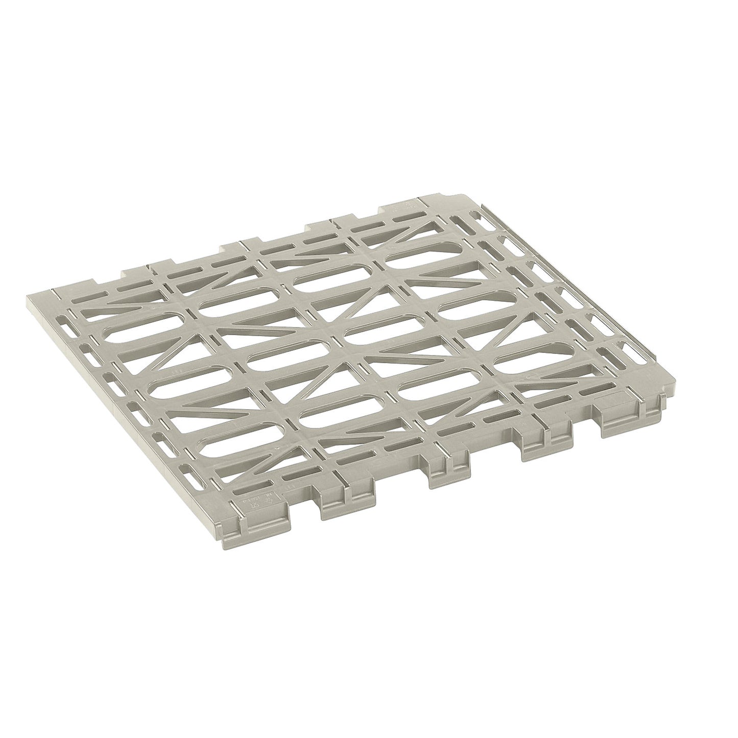 Shelf, plastic, grey.