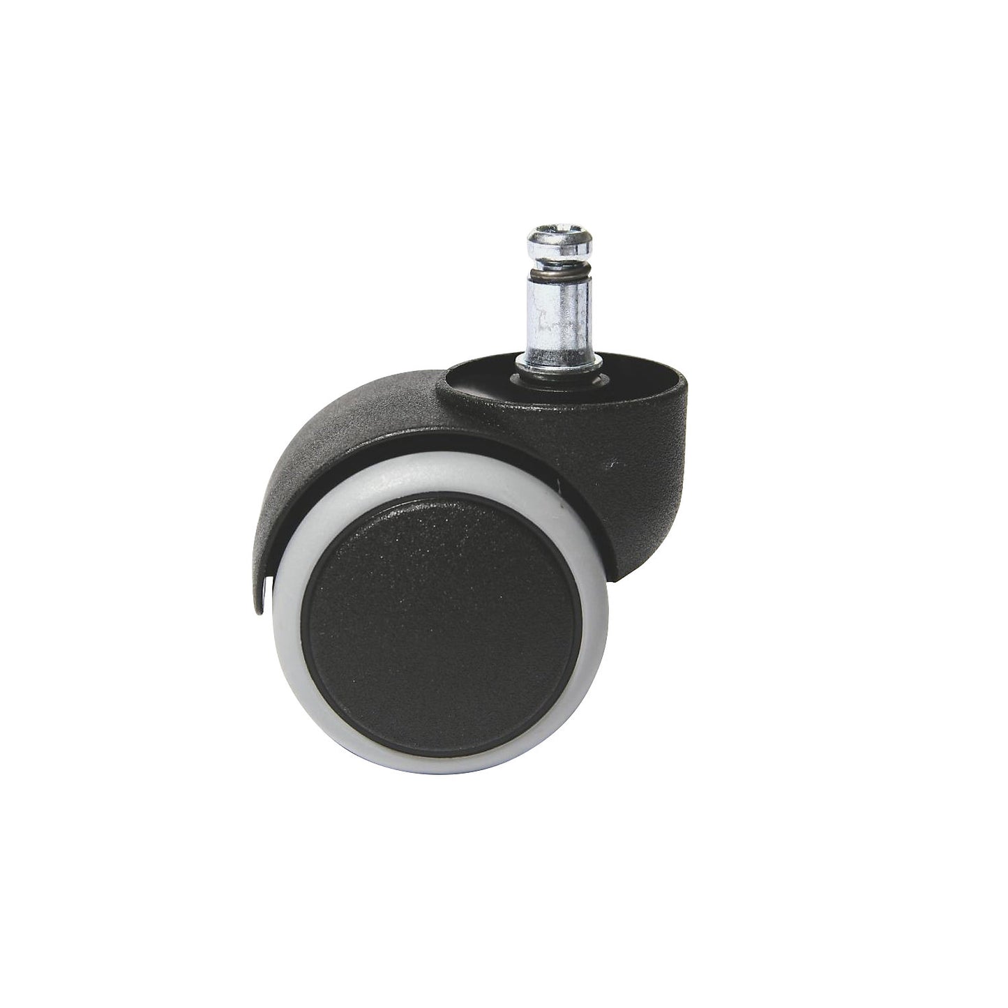 Castor set, pack of 5, for hard floors, black, plastic.