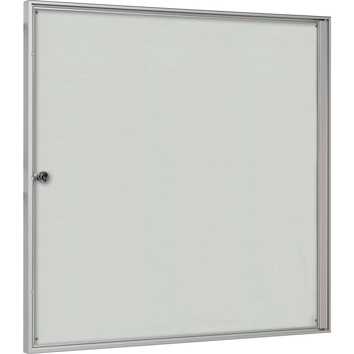 Display case for indoor use, for 3 x 2 A4 format, silver anodised frame.