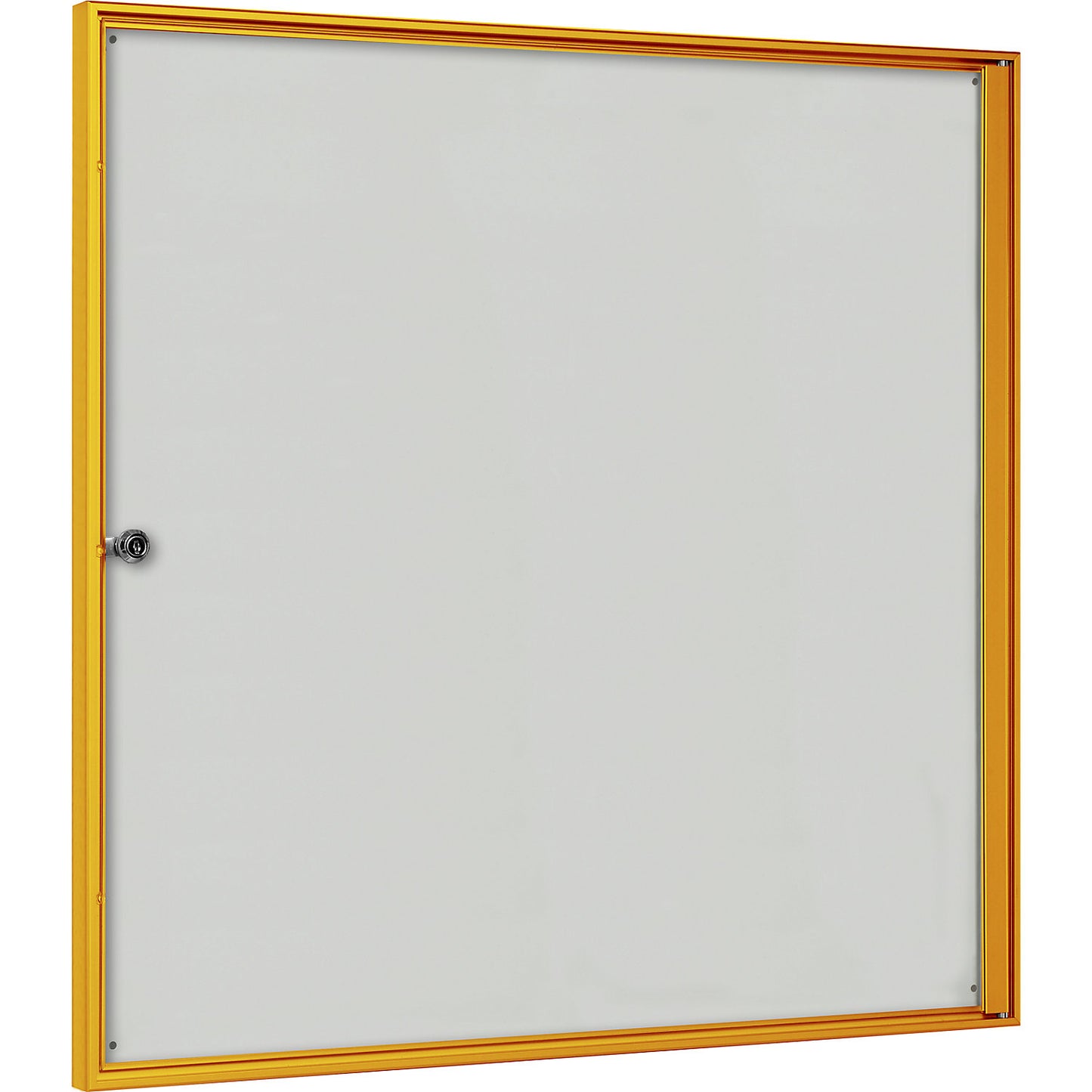Display case for indoor use, for 3 x 2 A4 format, yellow frame.