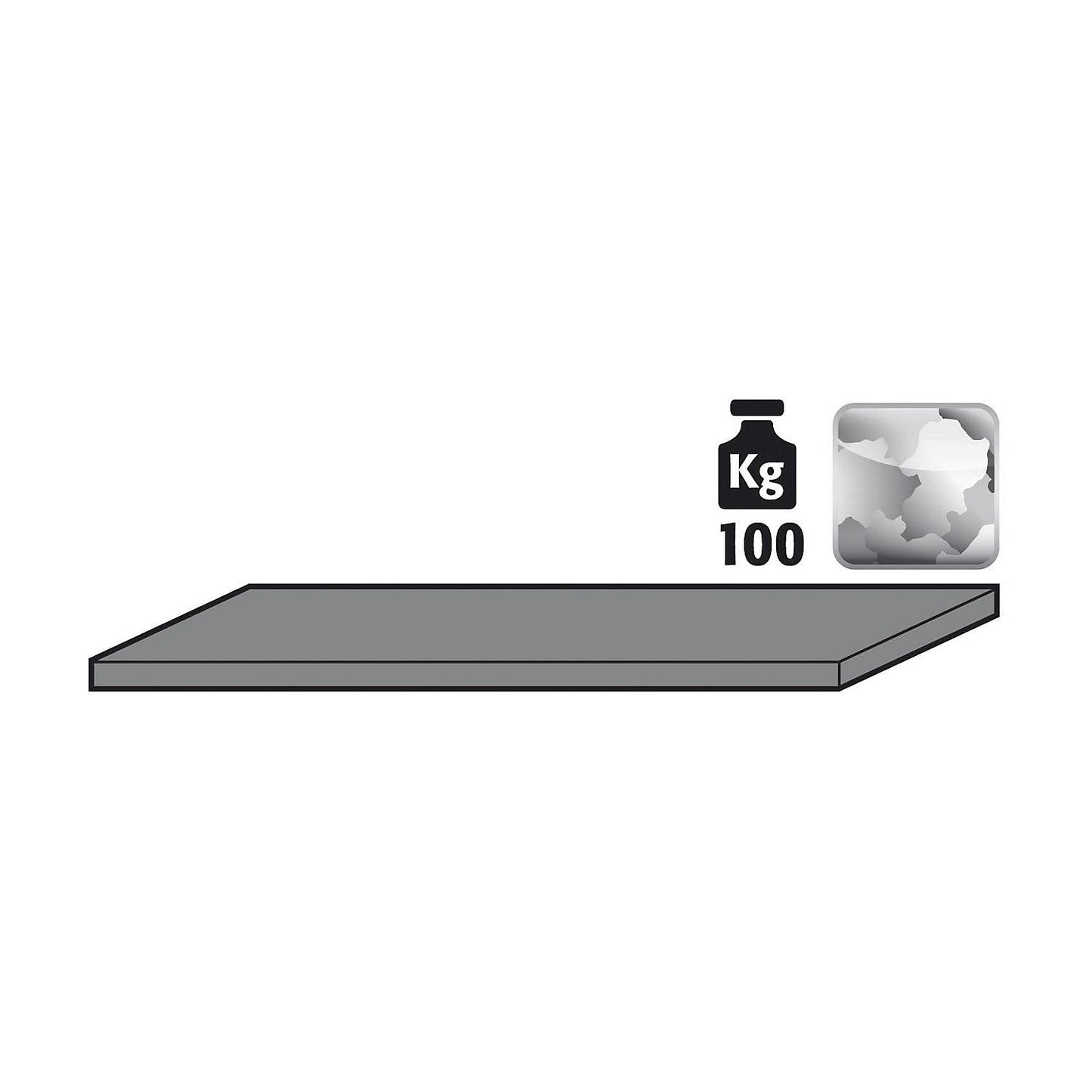 Shelf, for chemical cabinet, width 1055 mm, zinc plated.