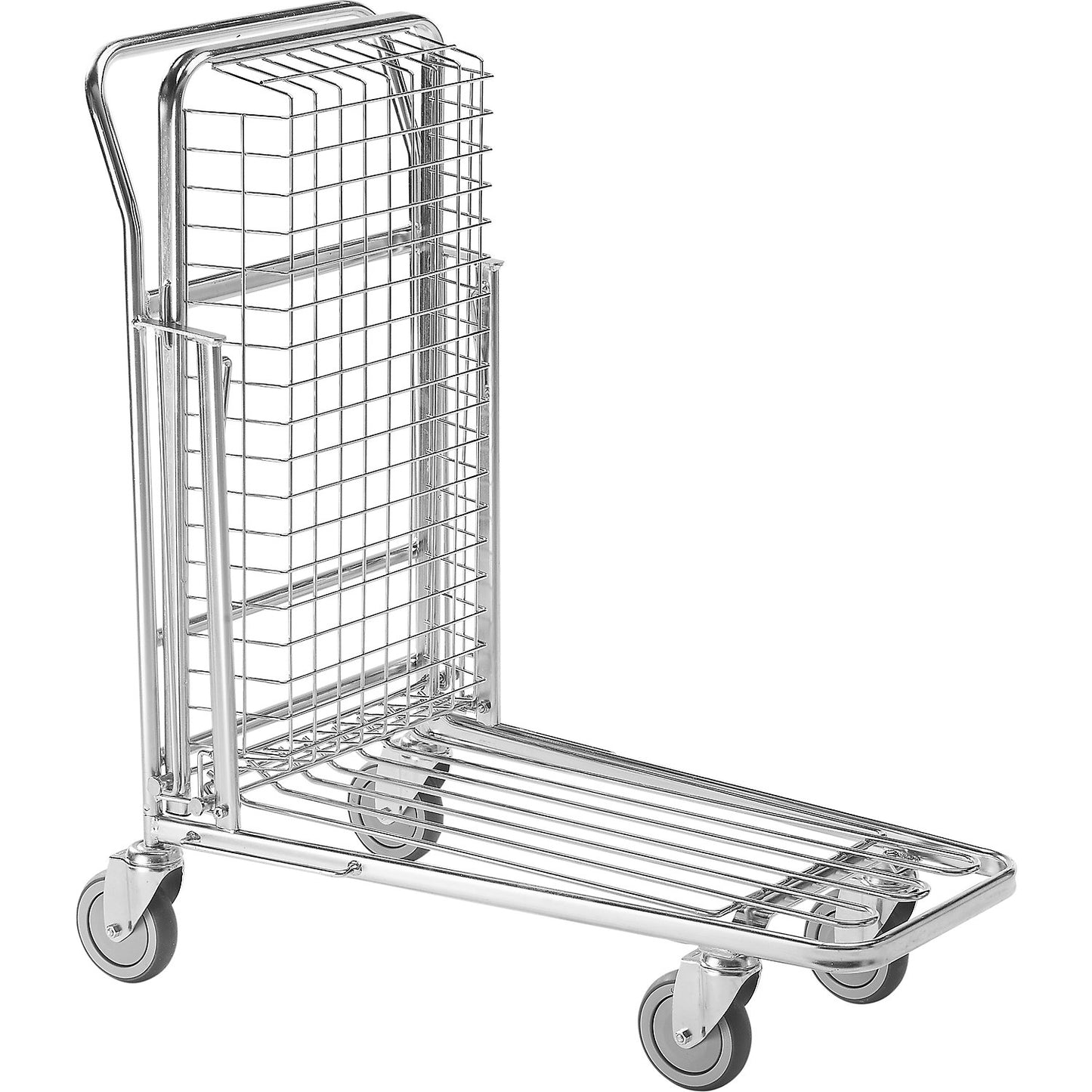 Shopping trolley, zinc plated, LxWxH 870 x 530 x 1010 mm, max. load 300 kg.