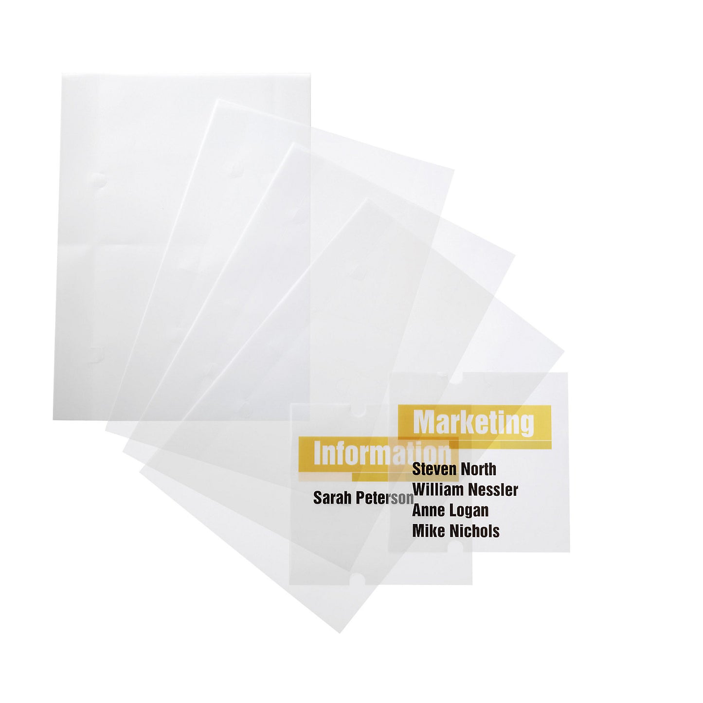 Replacement films for CRYSTAL SIGN, pack of 30, HxW 105 x 148 mm.