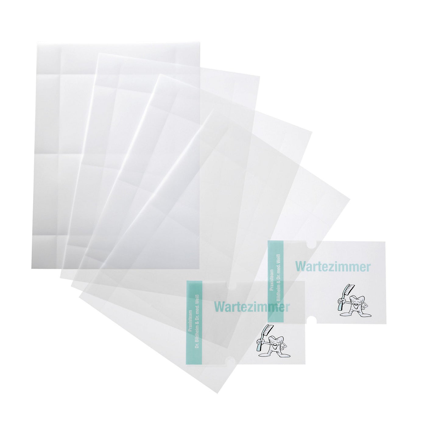 Replacement films for CRYSTAL SIGN, pack of 30, HxW 148 x 148 mm.