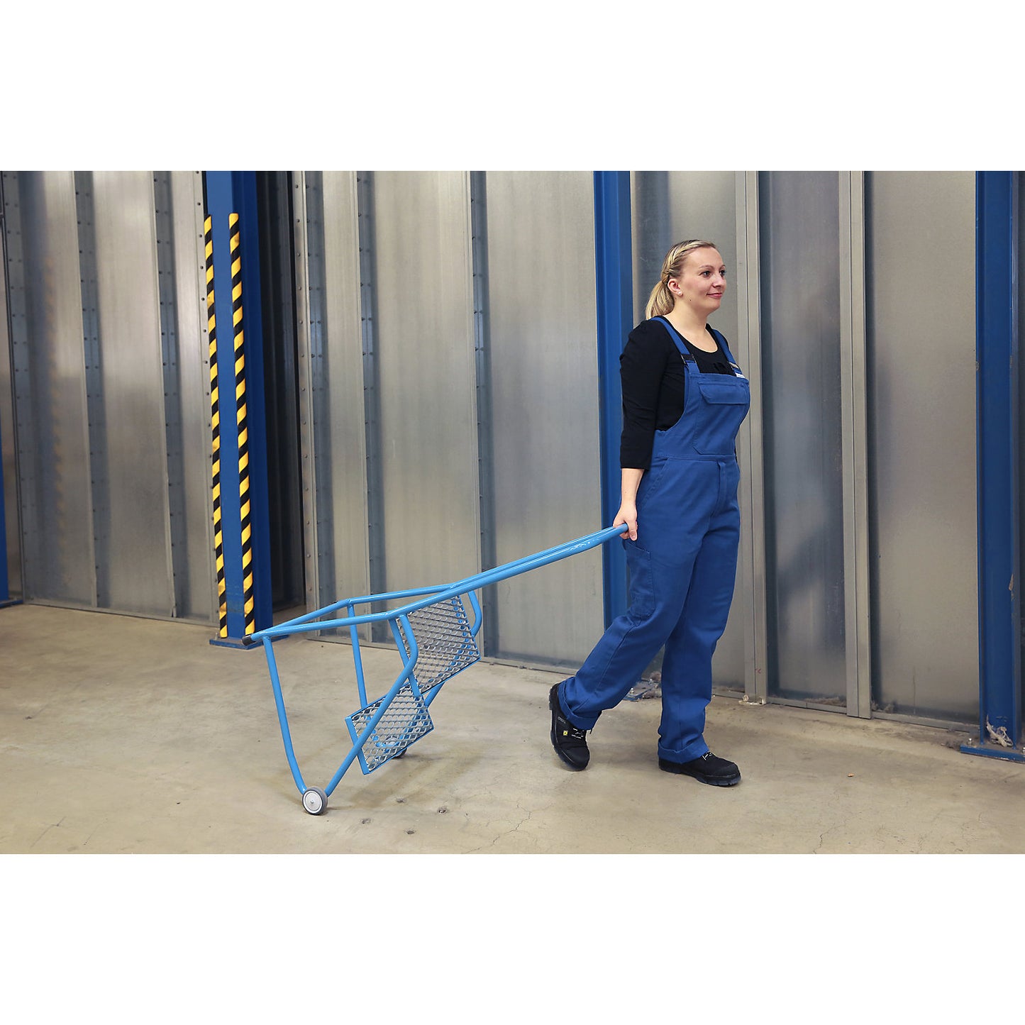 Mobile step stairs, steps with ribbed rubber, 2 steps.