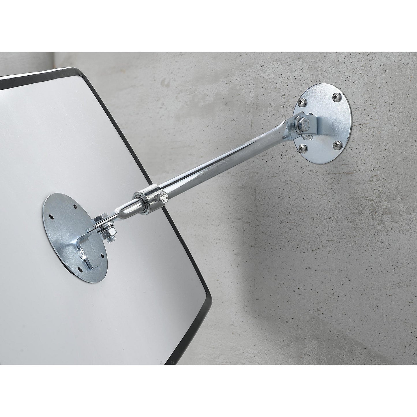 Monitoring and inspection mirror made of acrylic glass, with magnification effect, WxH 600 x 400 mm.