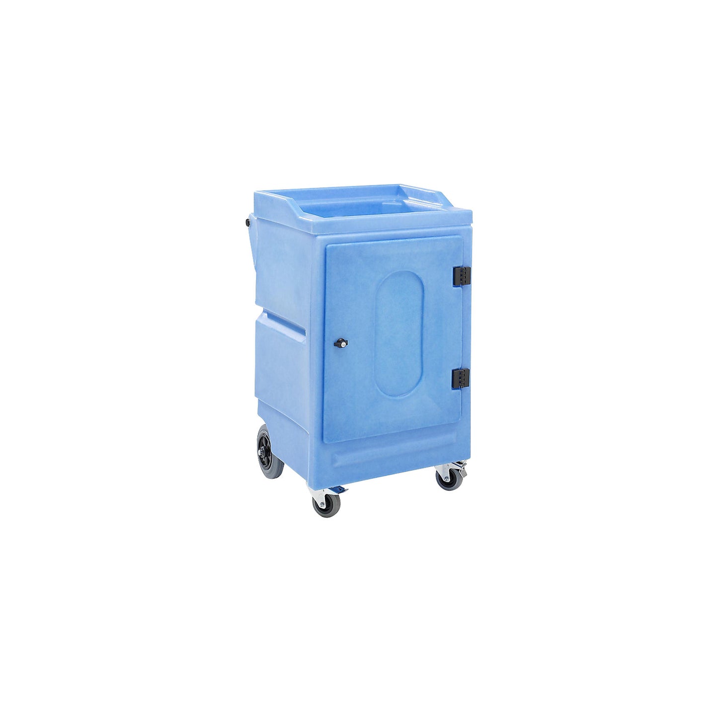 Environmental/chemical trolley made of PE, 1 sump shelf, 2 base sumps, LxWxH 725 x 640 x 1075 mm.