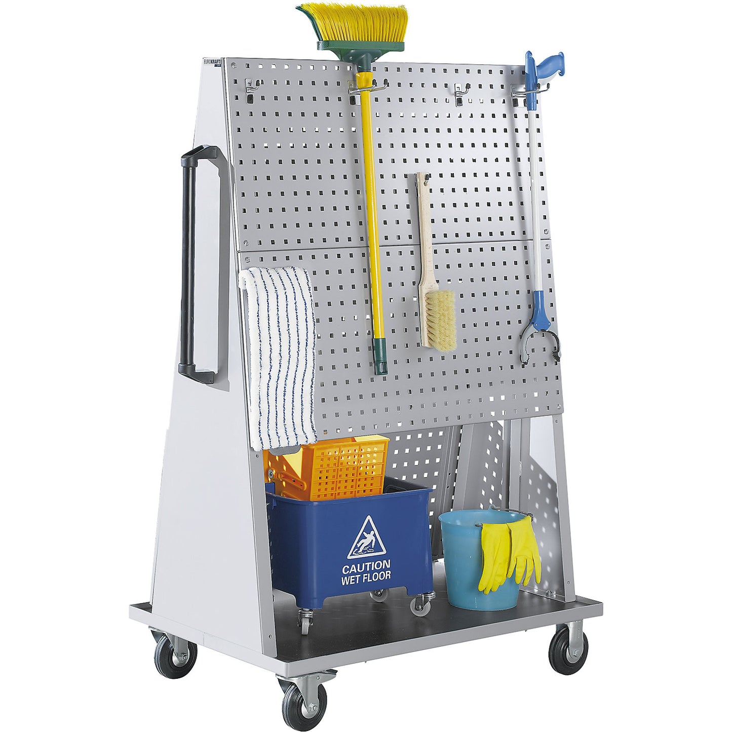 Cleaning station, mobile, LxWxH 1010 x 650 x 1564 mm.