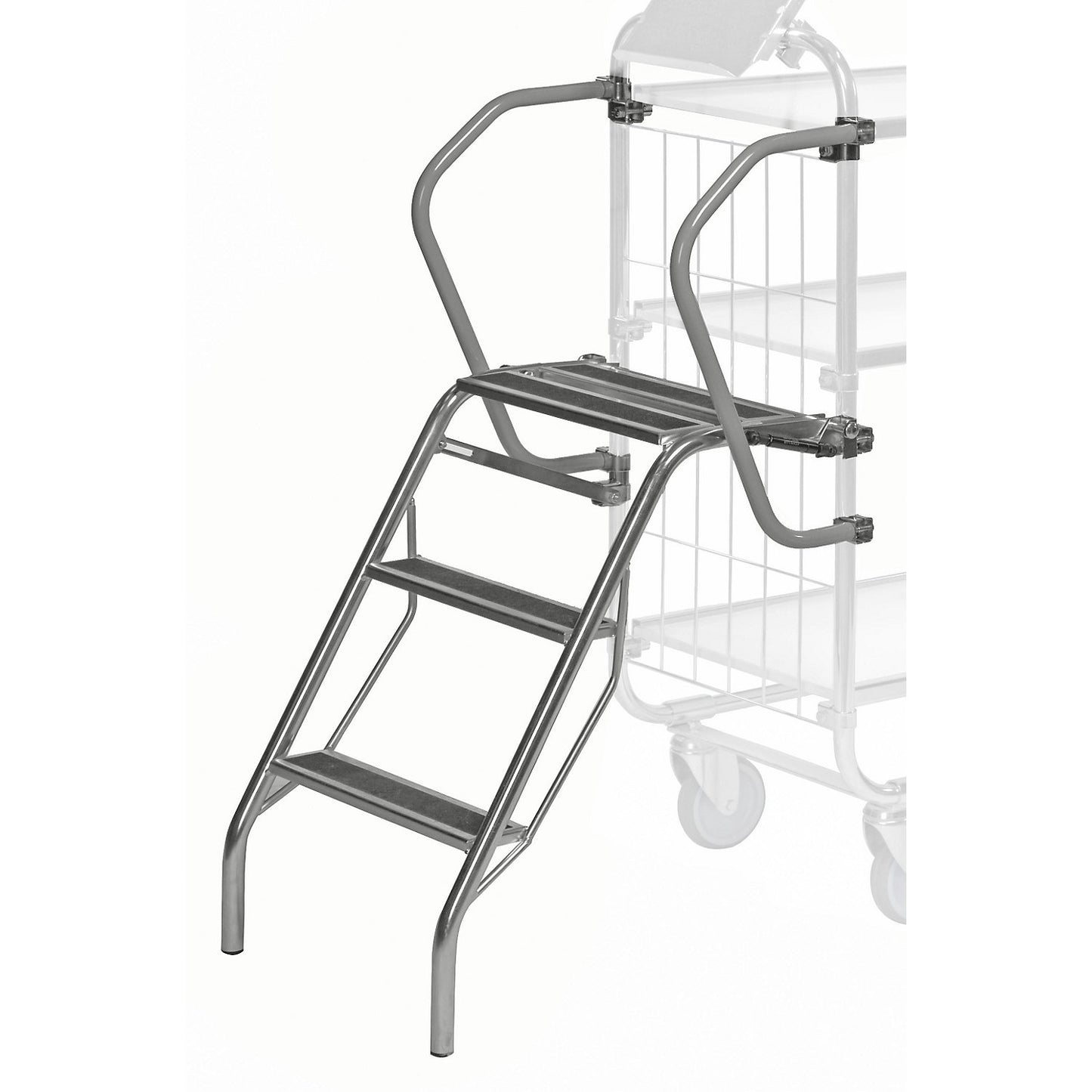 Ladder with two handles, for basic modular trolley with max. load 200 kg, LxWxH 540 x 450 x 650 mm.