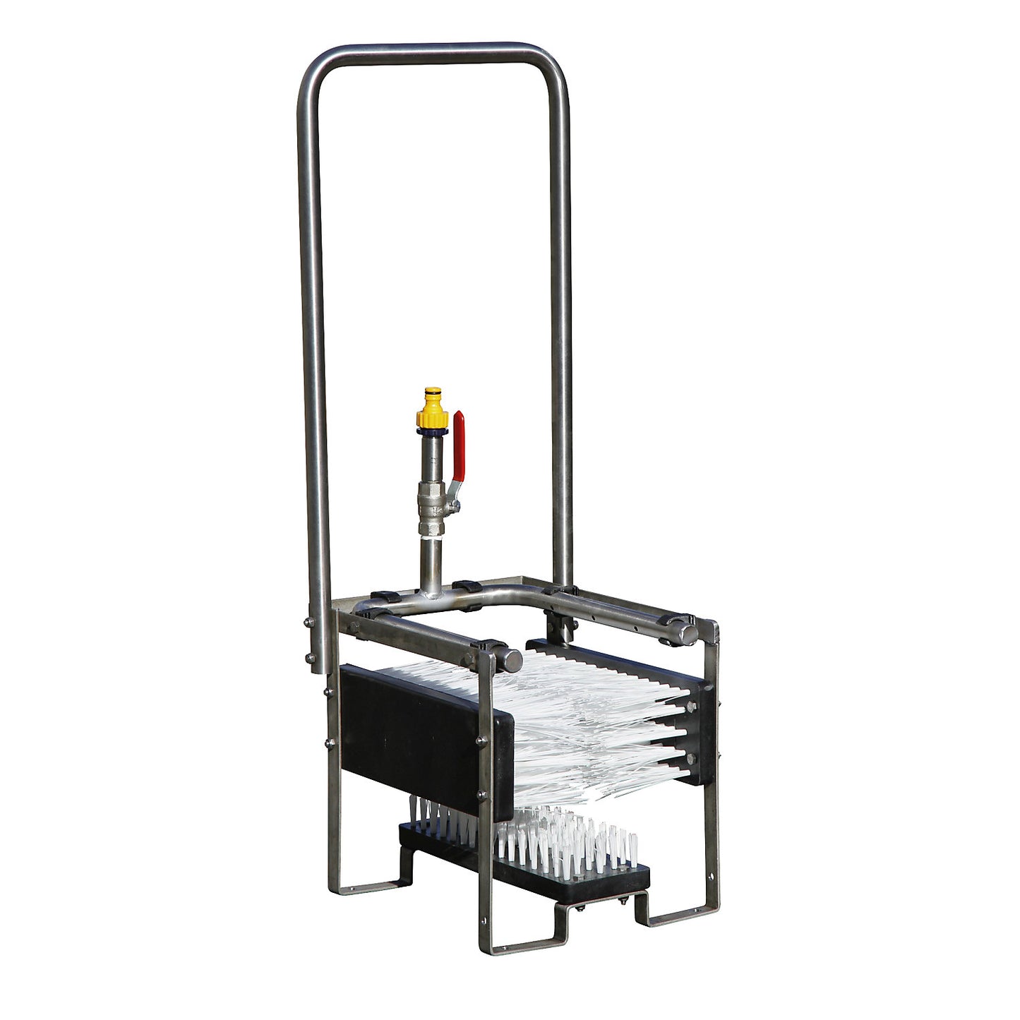 ECO boot cleaner, stainless steel, LxWxH 330 x 330 x 820 mm.