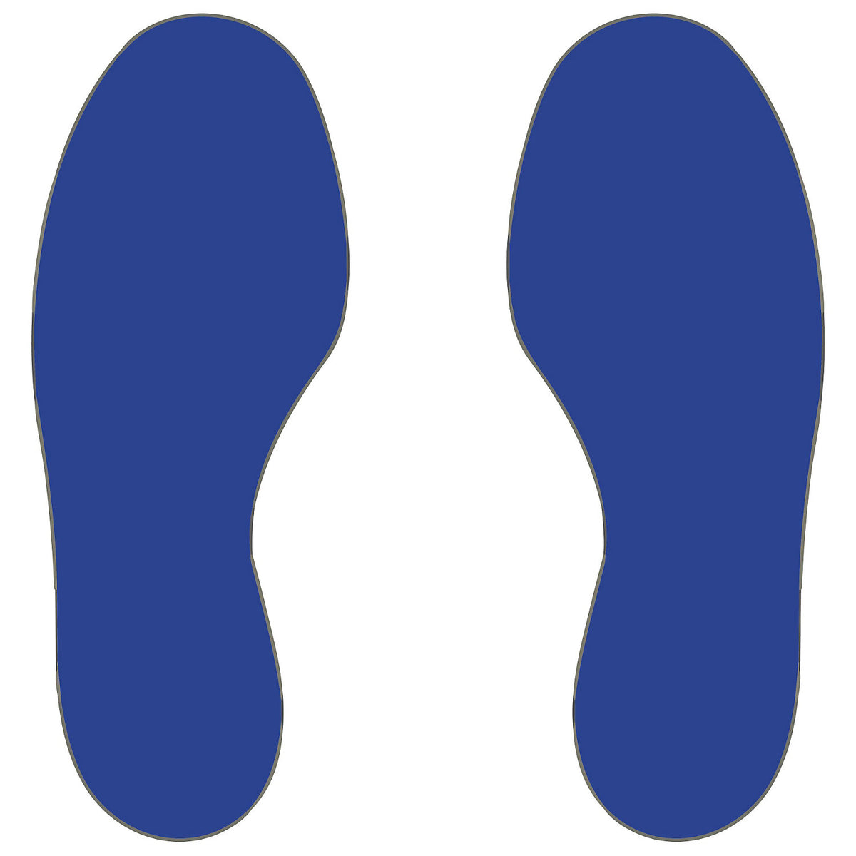 PVC floor markings, feet, 5 right / 5 left, pack of 10, blue.