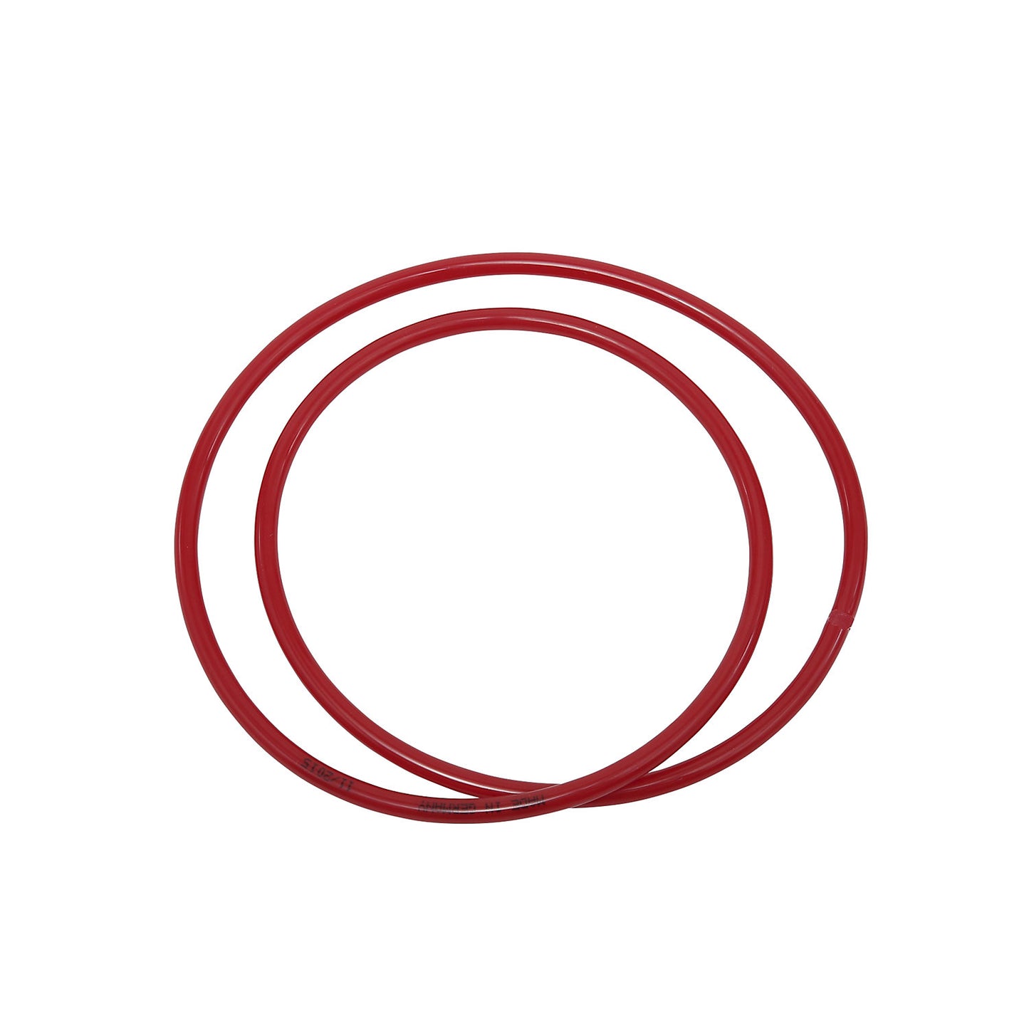 Round belt for sweeping machine, rubber, red, for left side.