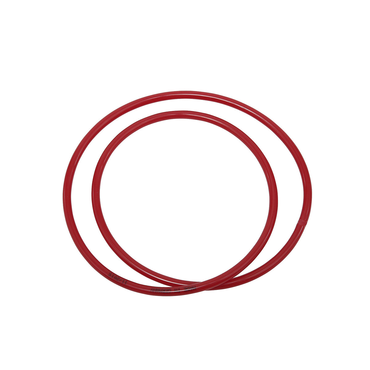 Round belt for sweeping machine, rubber, red, for left side.