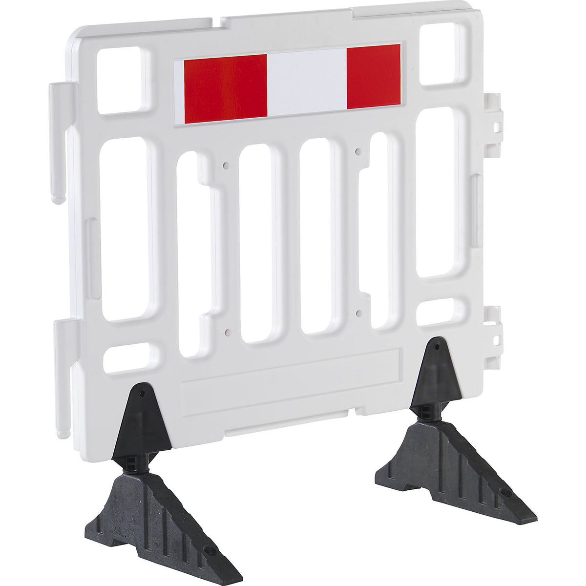 Plastic barrier fencing, length 1.1 m, white.