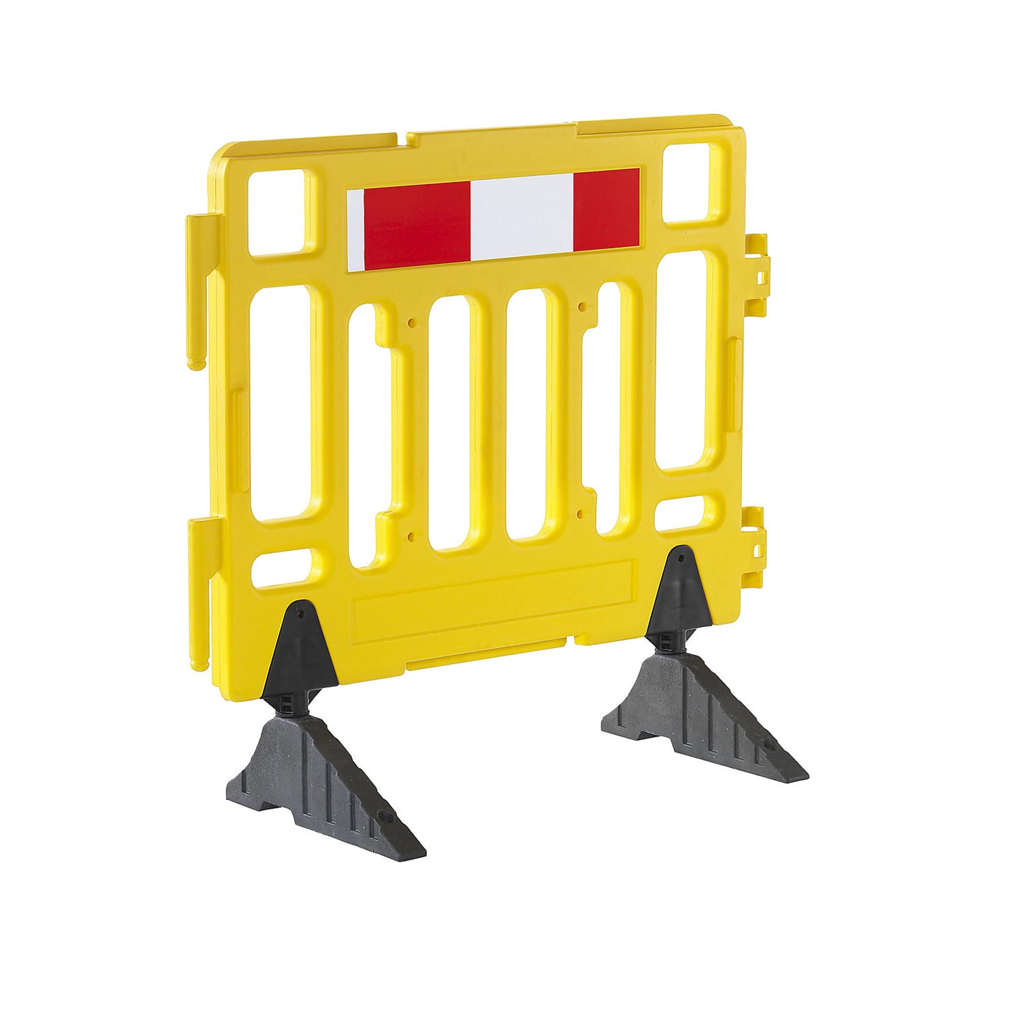 Plastic barrier fencing, length 1.1 m, yellow.