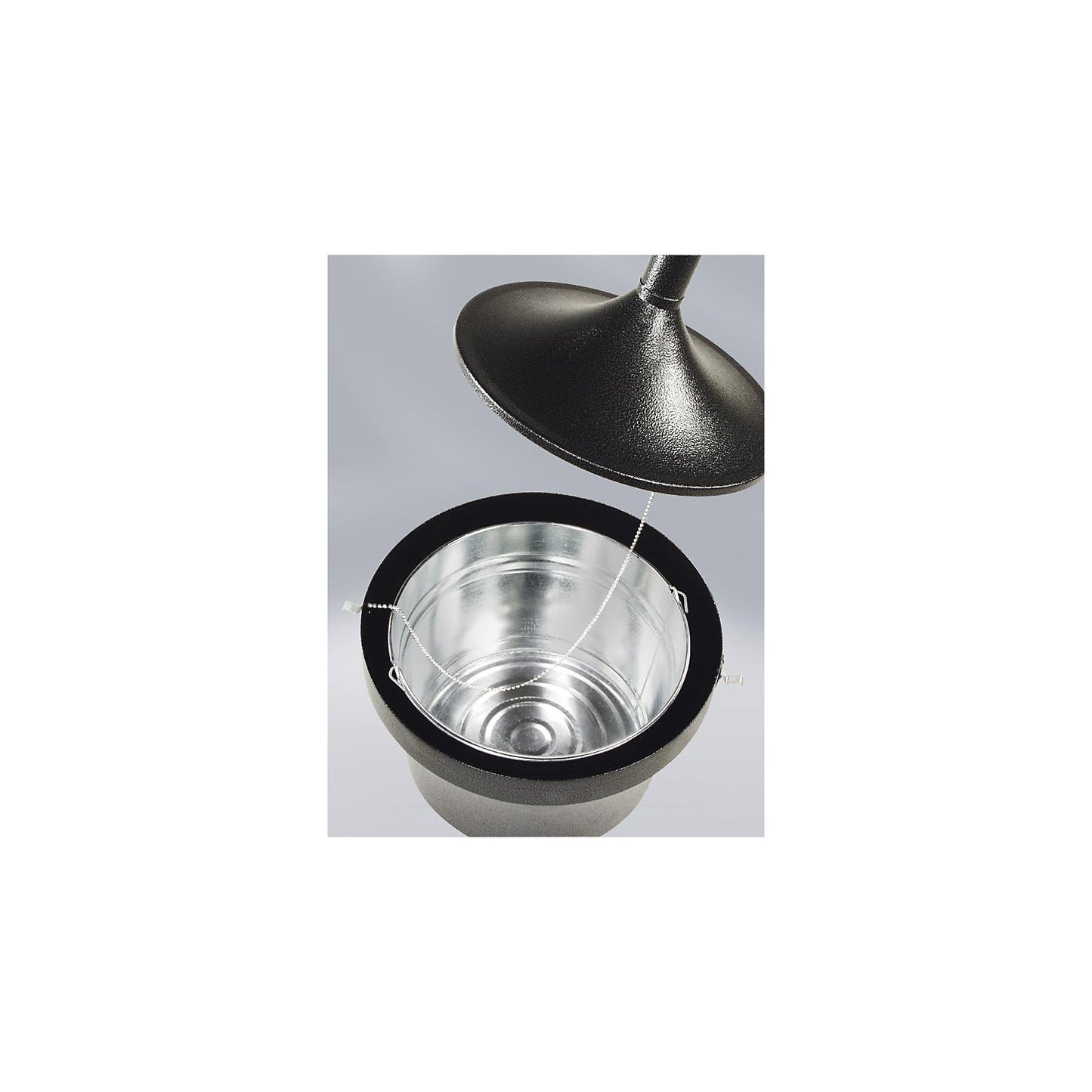 Aladdin pedestal ashtray, capacity 16 l, black.