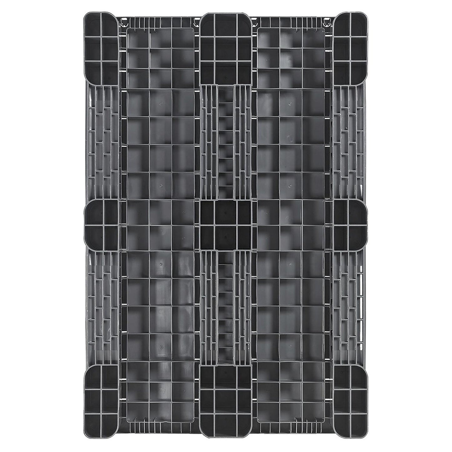 Plastic pallet, LxWxH 1200 x 800 x 146 mm, basalt grey.