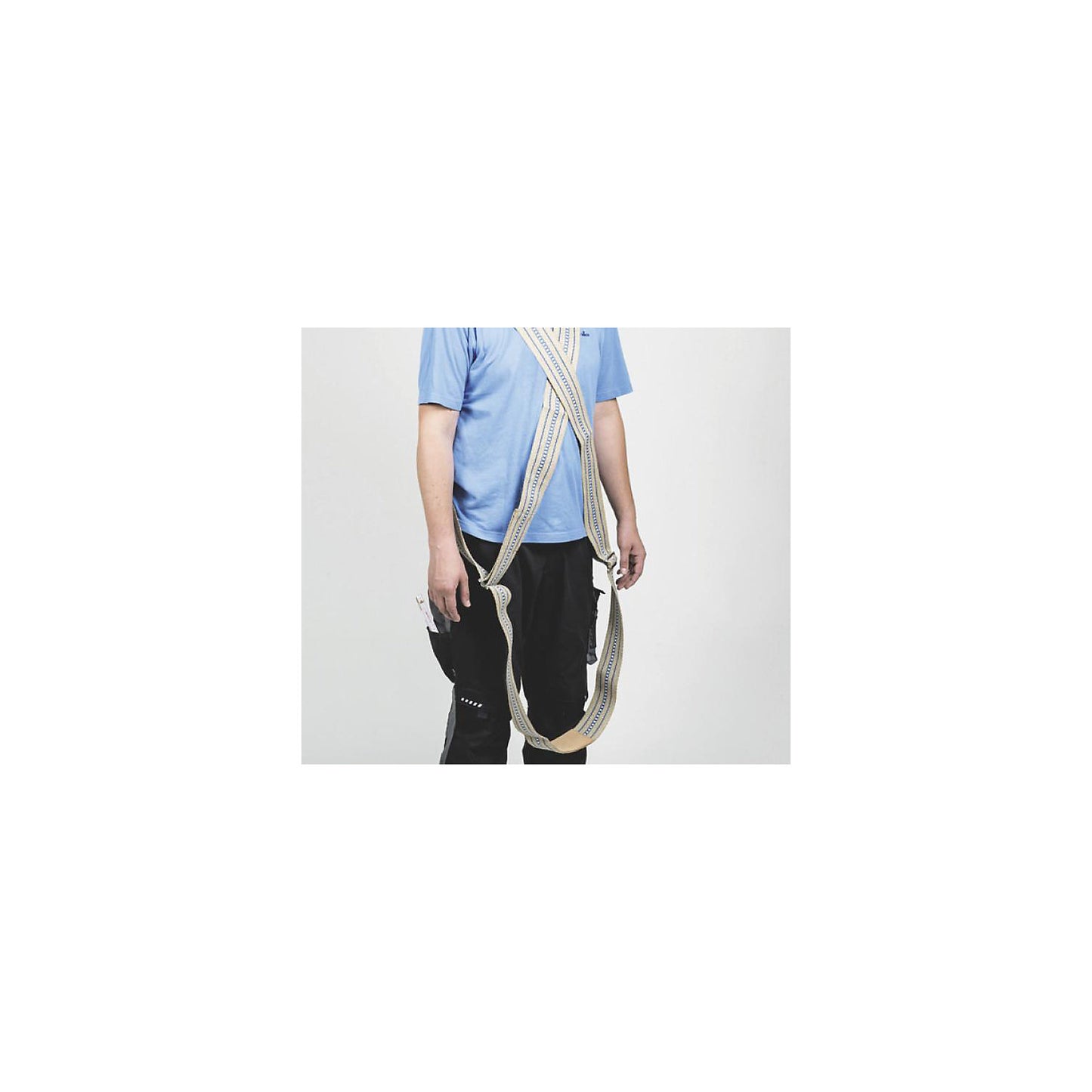 Diagonal safety lifting strap, made of linen, max. load 80 kg.
