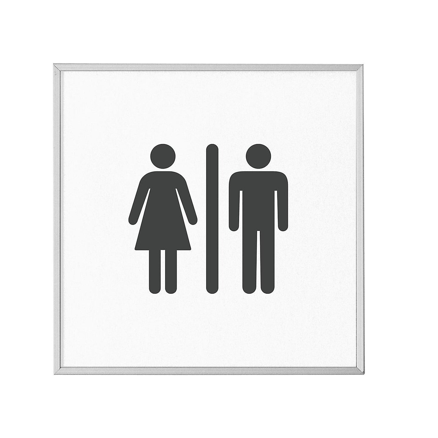 MADRID Silver Line™ door sign, pictogram HxW 120 x 120 mm, general WC.