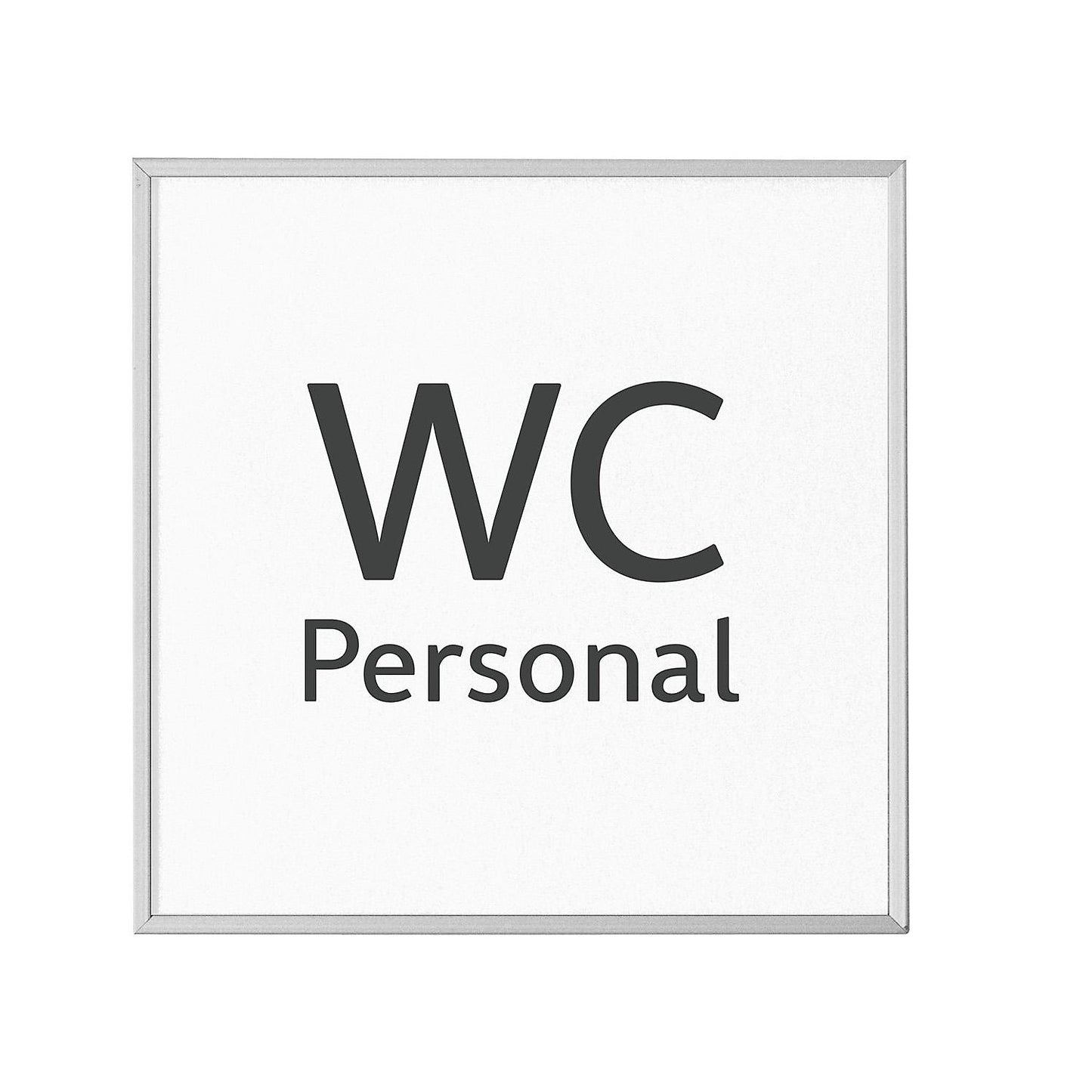 MADRID Silver Line™ door sign, pictogram HxW 120 x 120 mm, staff WC.