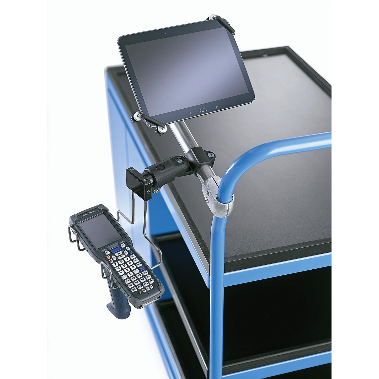Tablet holder, with tube fitting, for tablet size 7 - 14''.
