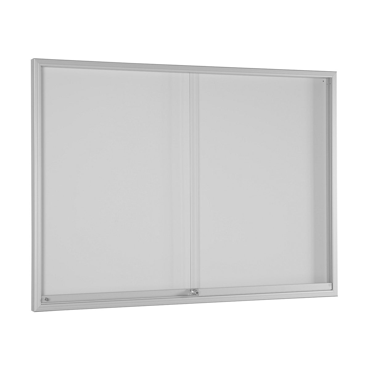 Sliding door display case, for 18 x A4, pure white.