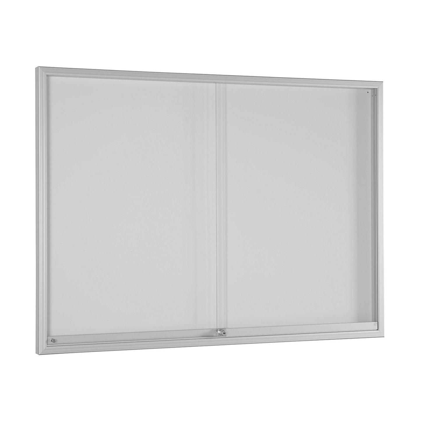 Sliding door display case, for 18 x A4, pure white.