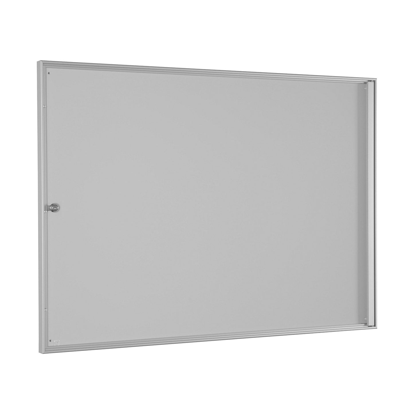 Budget display case, grey white, landscape format, for 8 x A4.