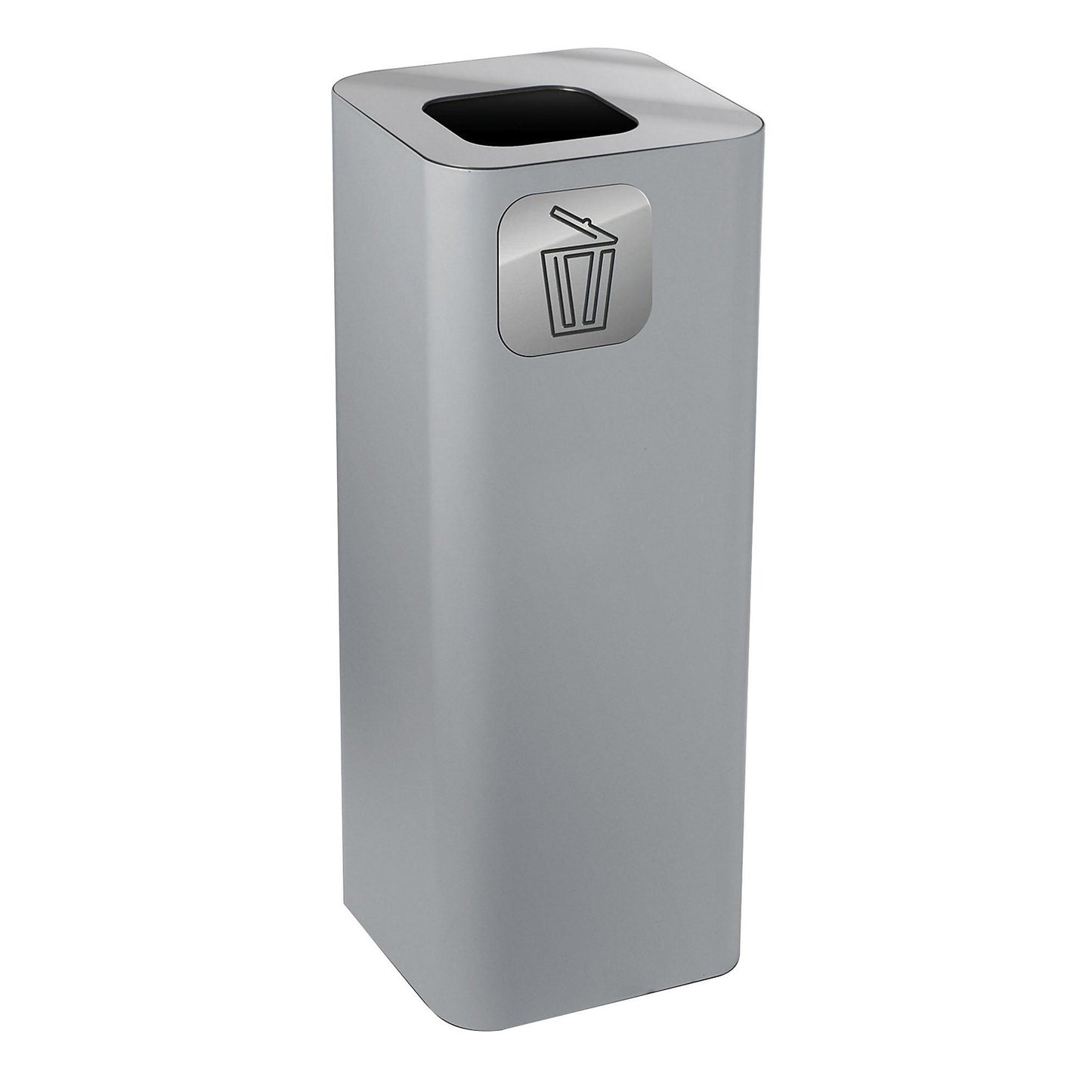 PURE recyclable waste collector, height 800 mm, capacity 100 l, white.
