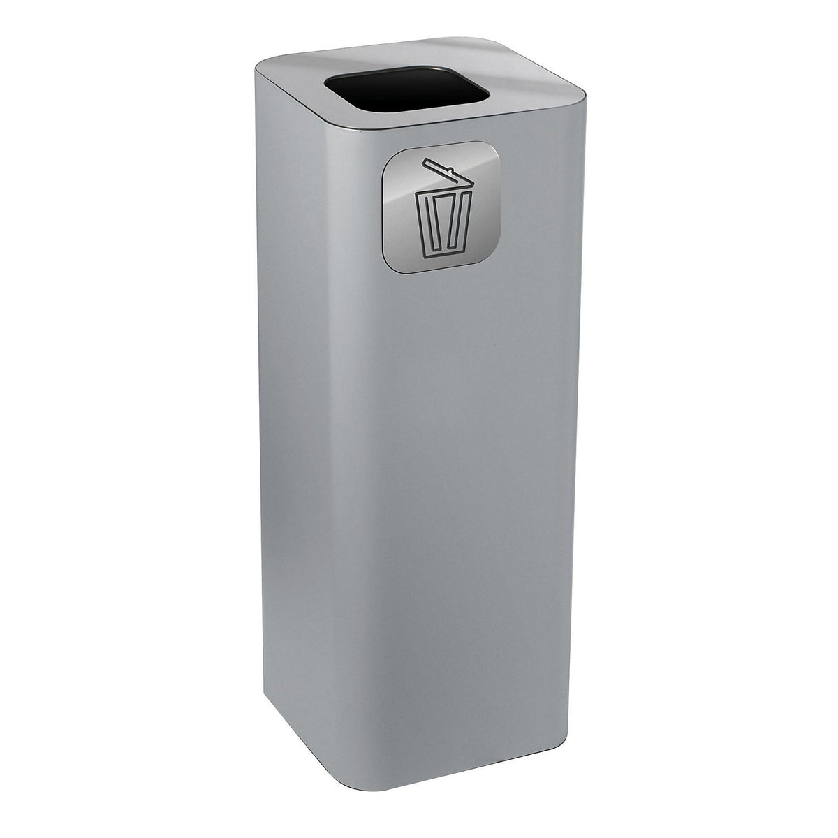 PURE recyclable waste collector, height 800 mm, capacity 100 l, white.