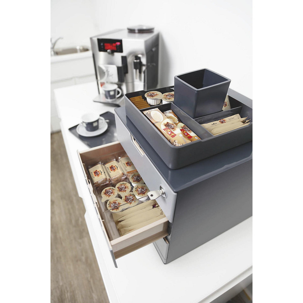 COFFEE POINT BOX drawer box, HxWxD 292 x 280 x 356 mm, 4 drawers.