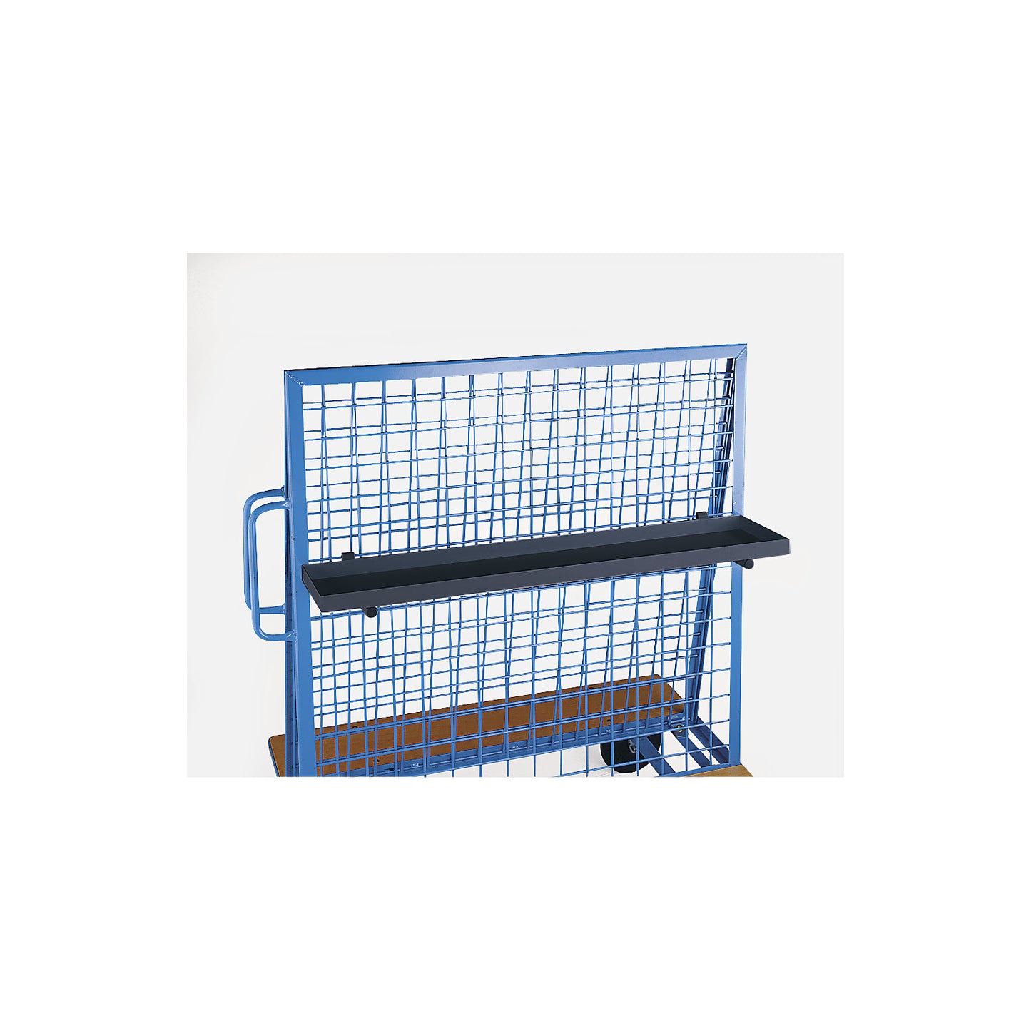 Material bin, max. load 50 kg, LxWxH 1200 x 250 x 40 mm, charcoal.