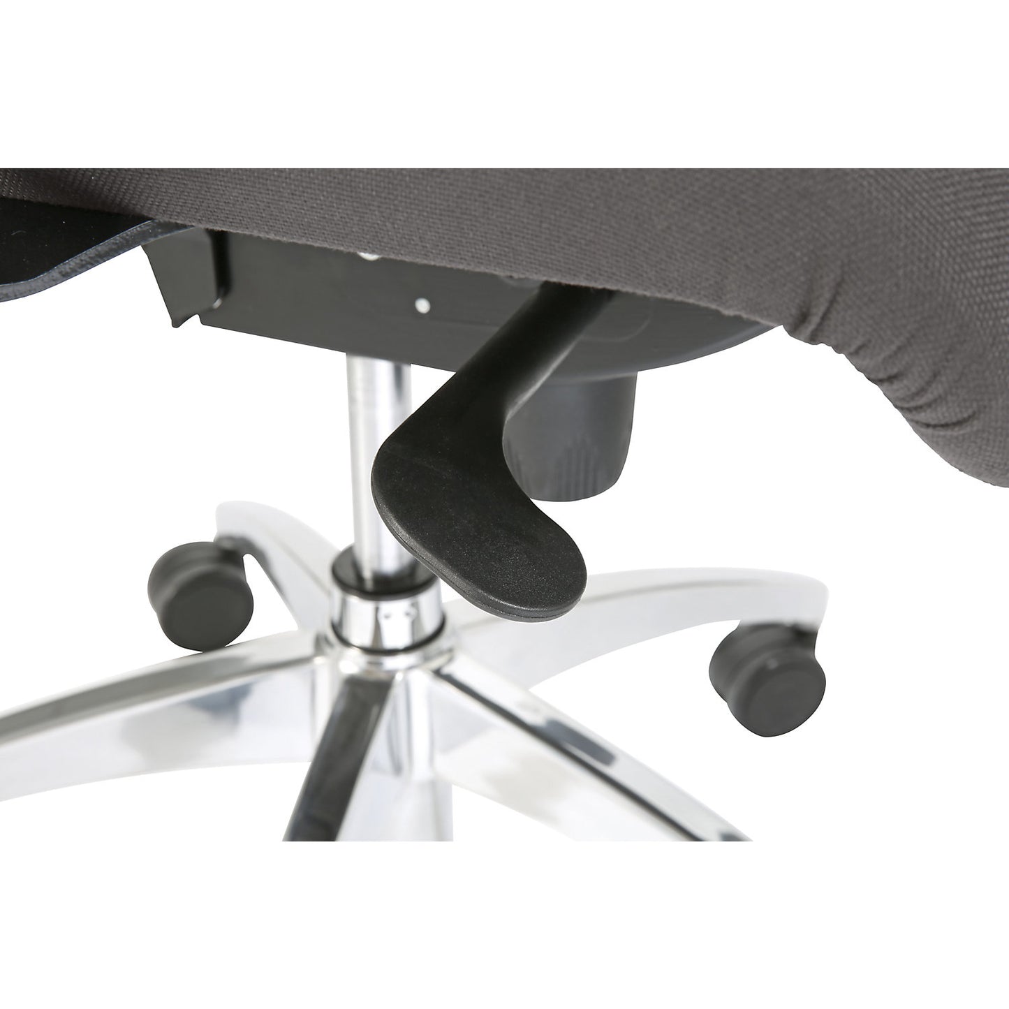 Operator swivel chair, with mesh back rest, back rest height 600 mm, black cover.