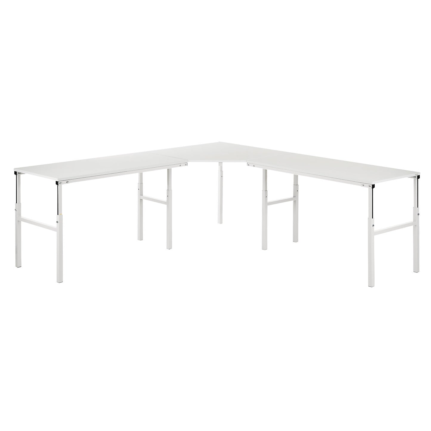 Series TP corner table, manual height adjustment, for 2 standard tables, depth 700 mm.