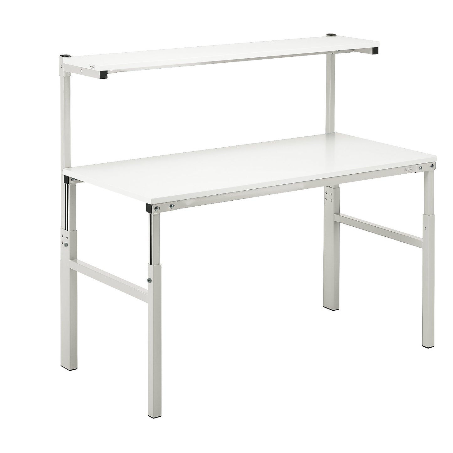 TPH work table with shelf, manual height adjustment, WxD 1500 x 900 mm.
