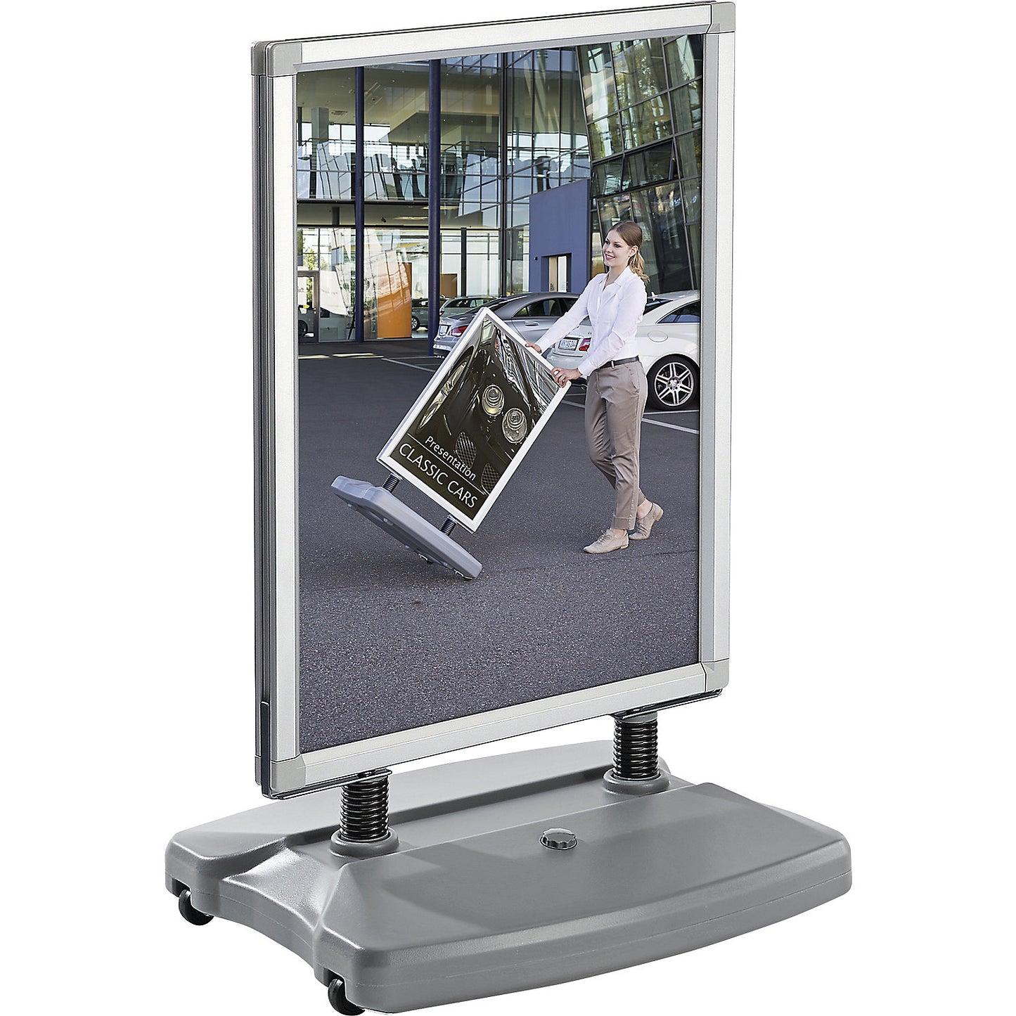 WINDTALKER advertising stand, HxWxD 1123 x 670 x 590 mm, 1+ items.