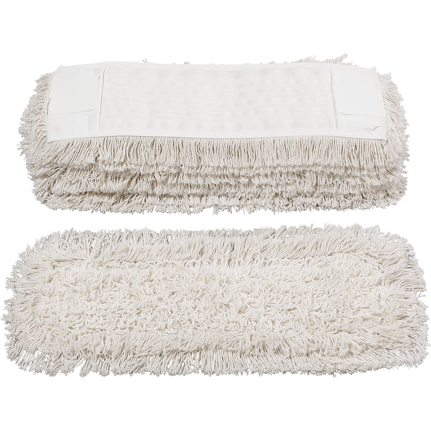Cotton mop cover, pack of 10, 400 mm, with pockets and flaps.