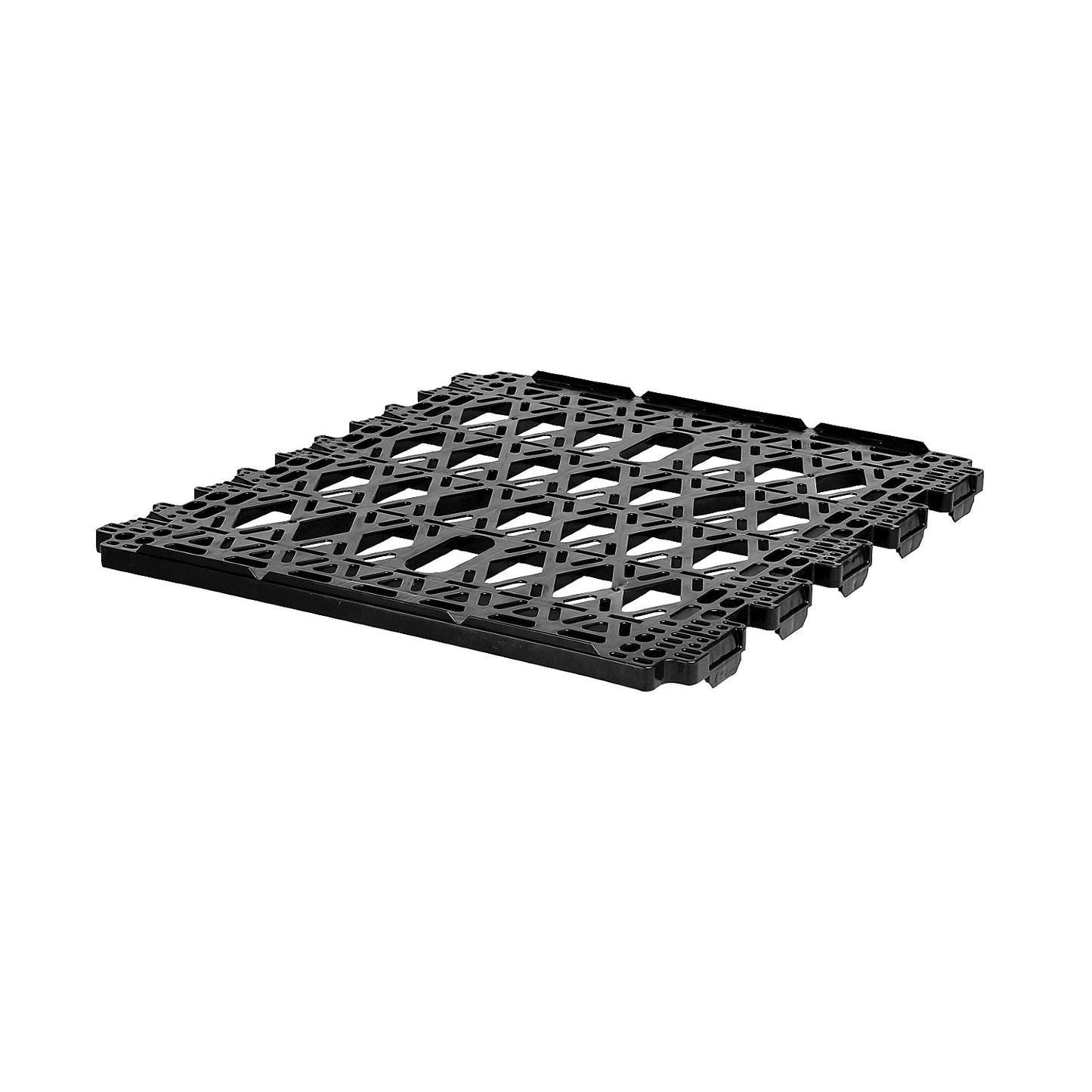 Plastic shelf, for 3-sided roll containers, jet black.