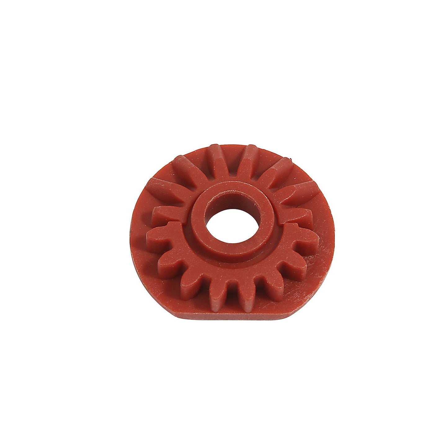 Toothed wheel for footplate, plastic, red, for a sack truck.