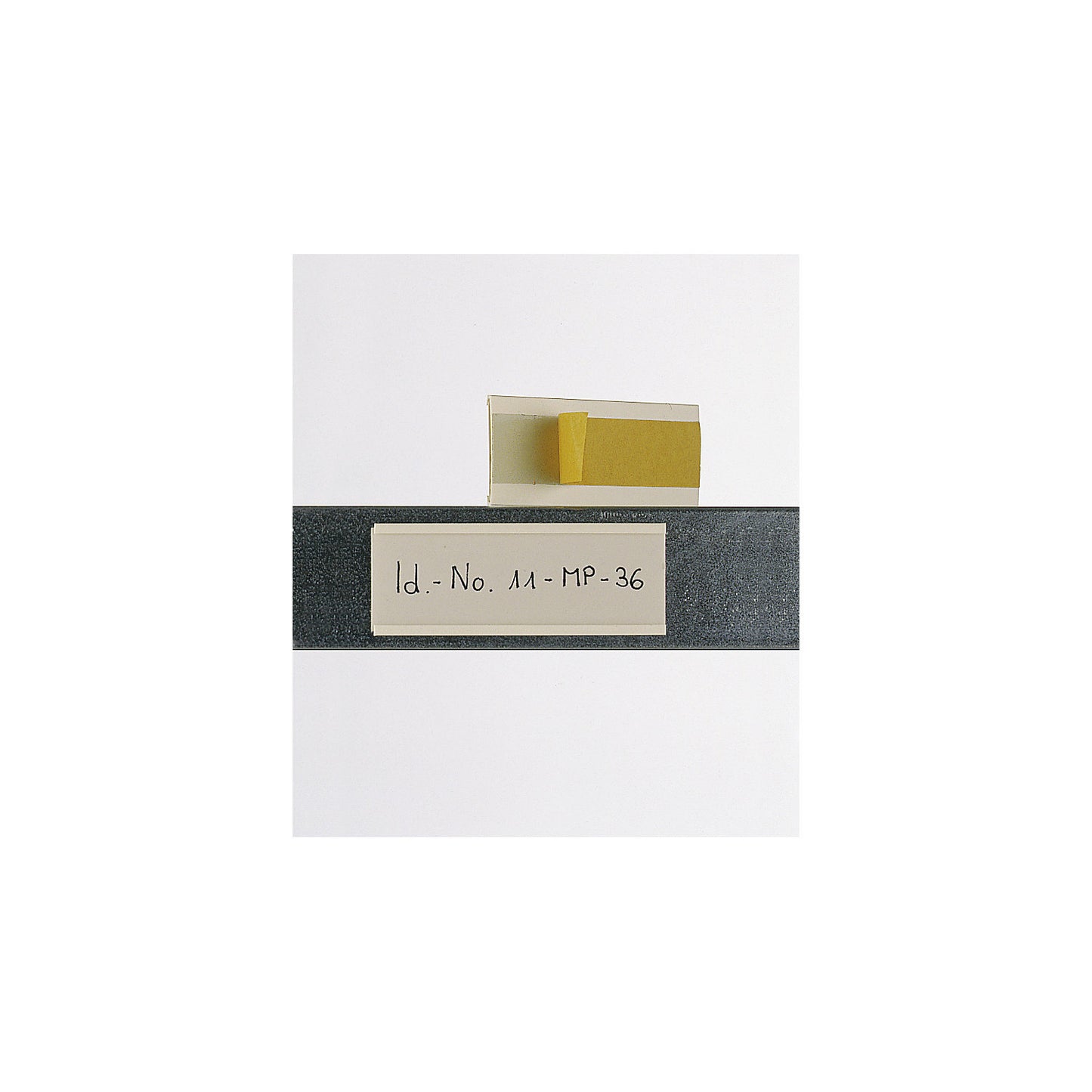 Label holders, self-adhesive, white, WxH 80 x 15 mm, pack of 100.