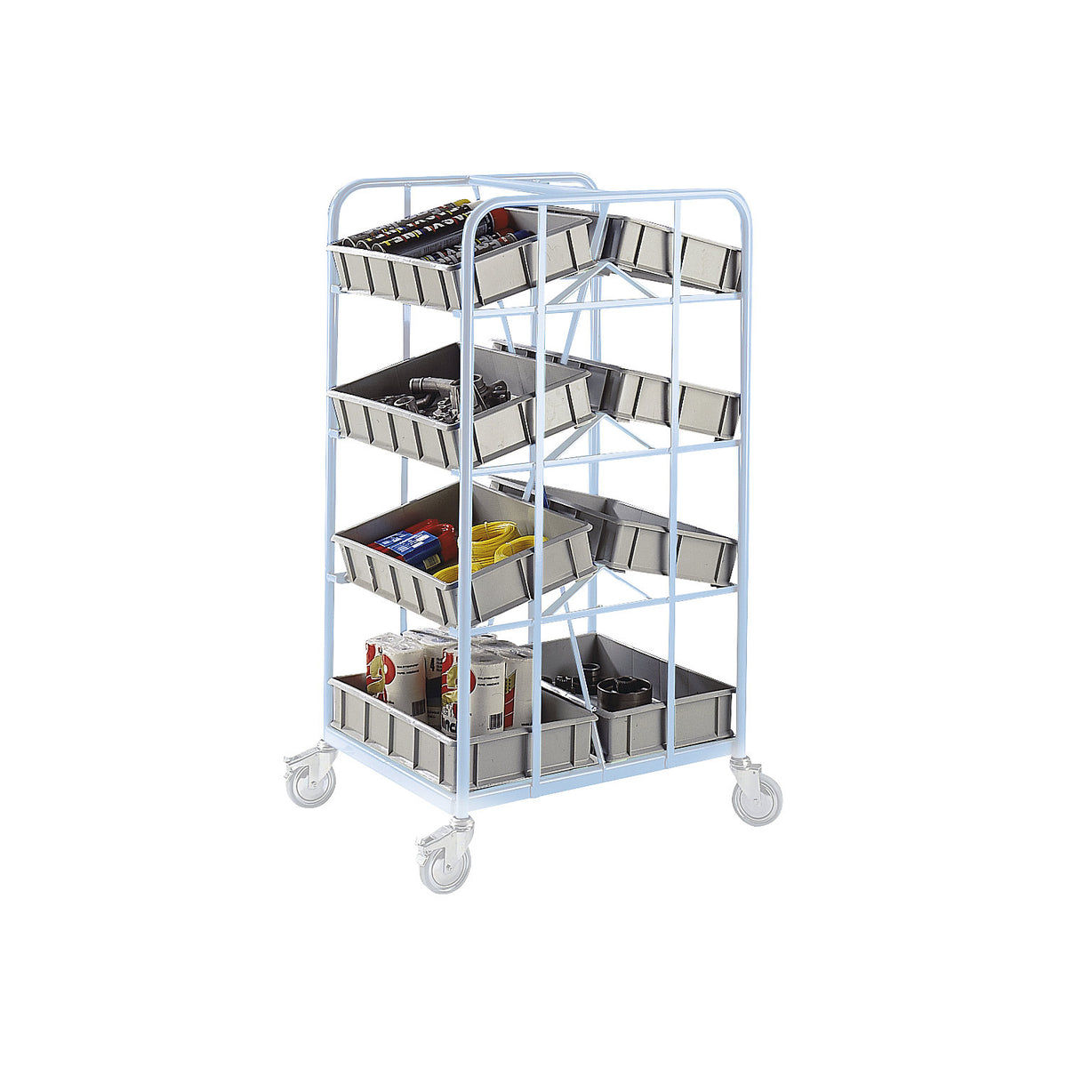Plastic stacking container, capacity 20 l, LxWxH 600 x 400 x 120 mm.