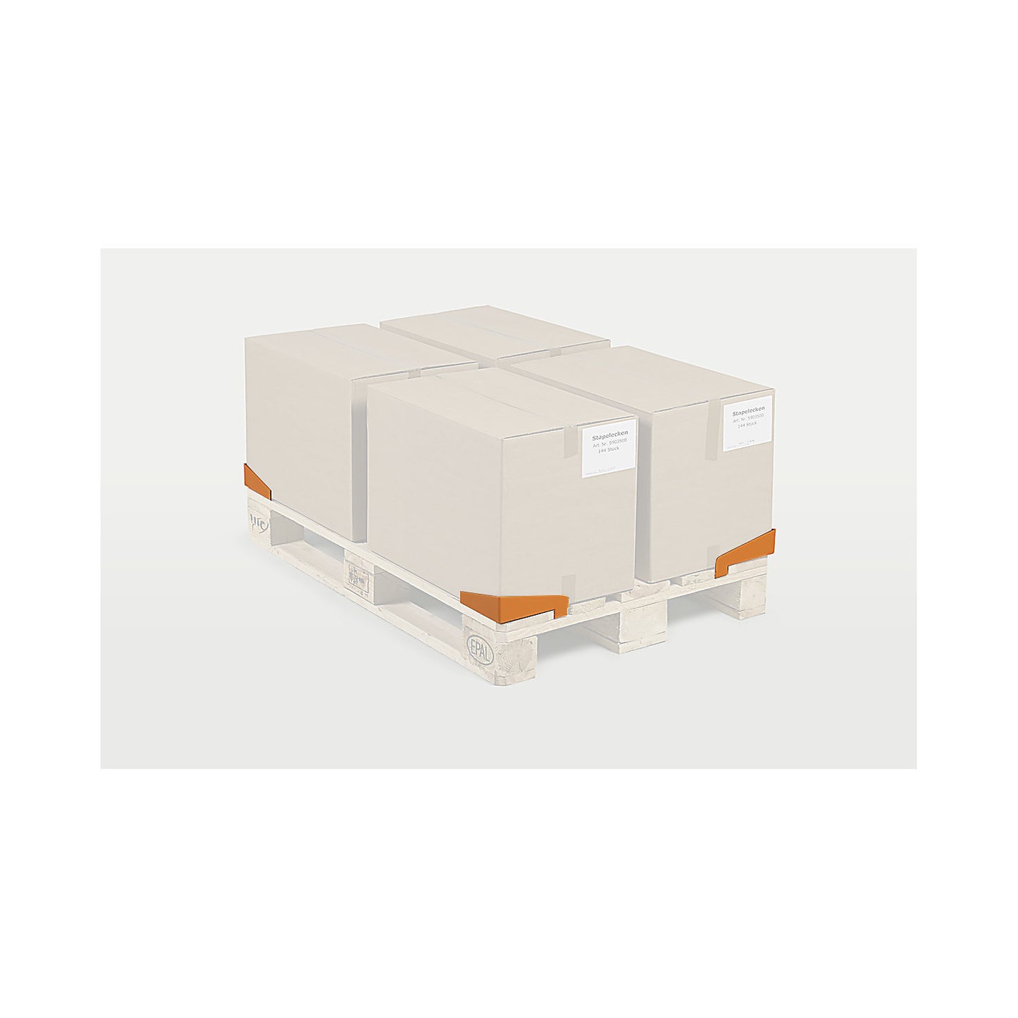 Anti-slip corner, orange, pack of 20, LxWxH 190 x 165 x 60 mm.