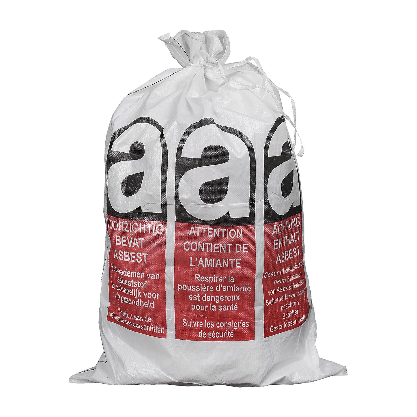 PP fabric bag, capacity 120 l, WxH 700 x 1100 mm, double packaging for asbestos, pack of 100.