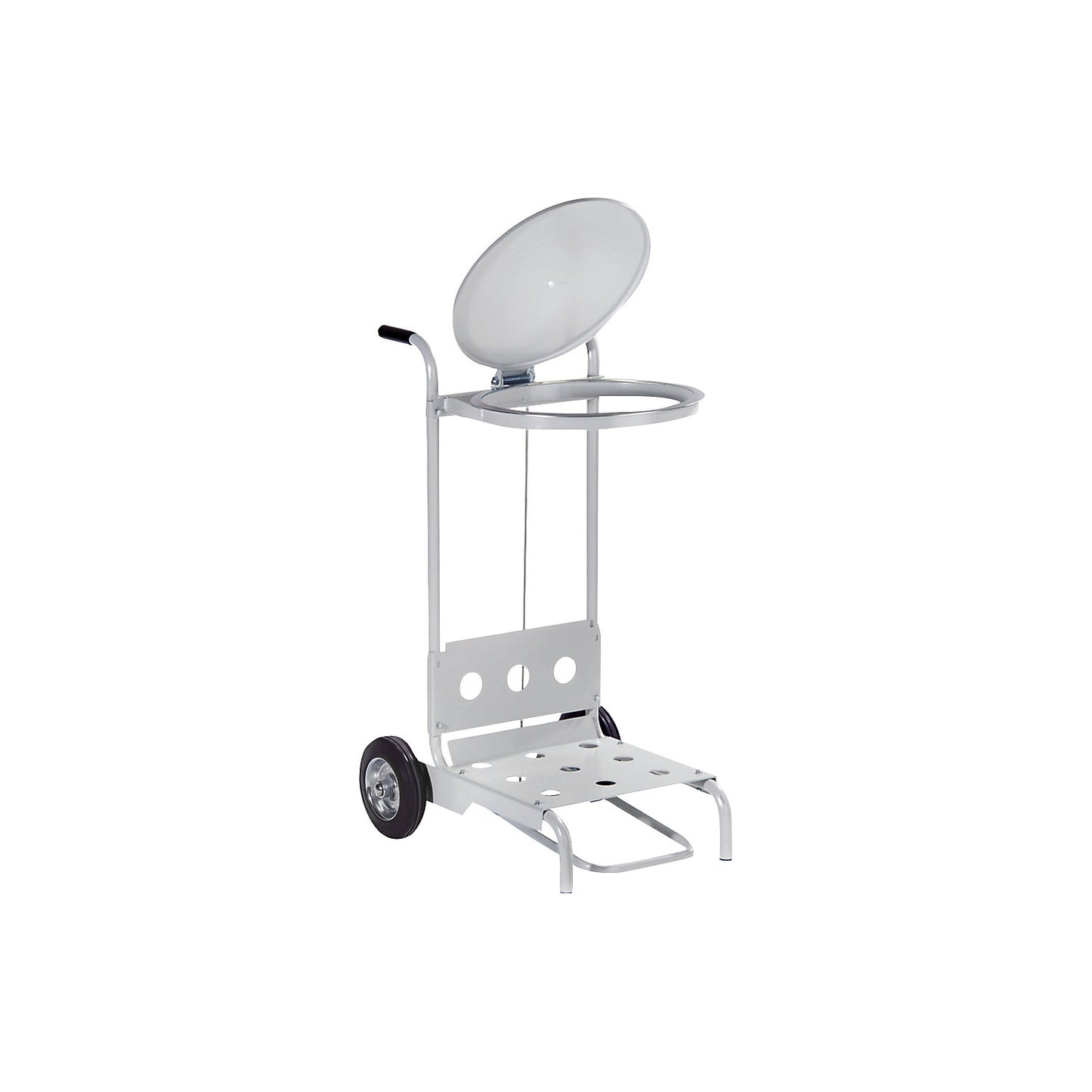 Pedal waste sack stand made of steel, mobile, hands-free operation, for capacity 120 l.