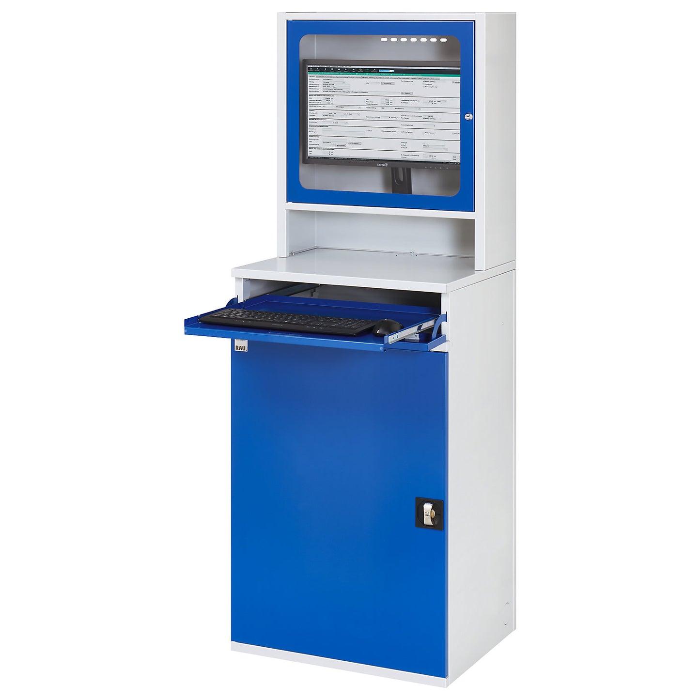 Computer cupboard, type W060/2, HxWxD 1770 x 650 x 520 mm.