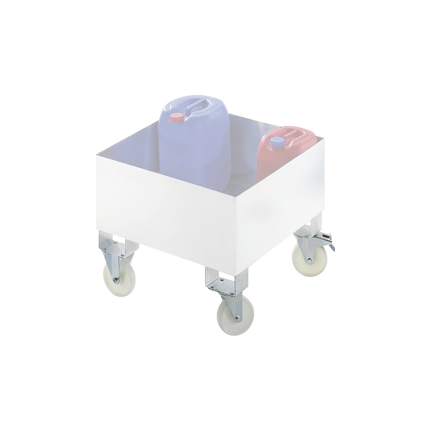 Castor set, 2 swivel castors and 2 fixed castors, wheel Ø 180 mm.